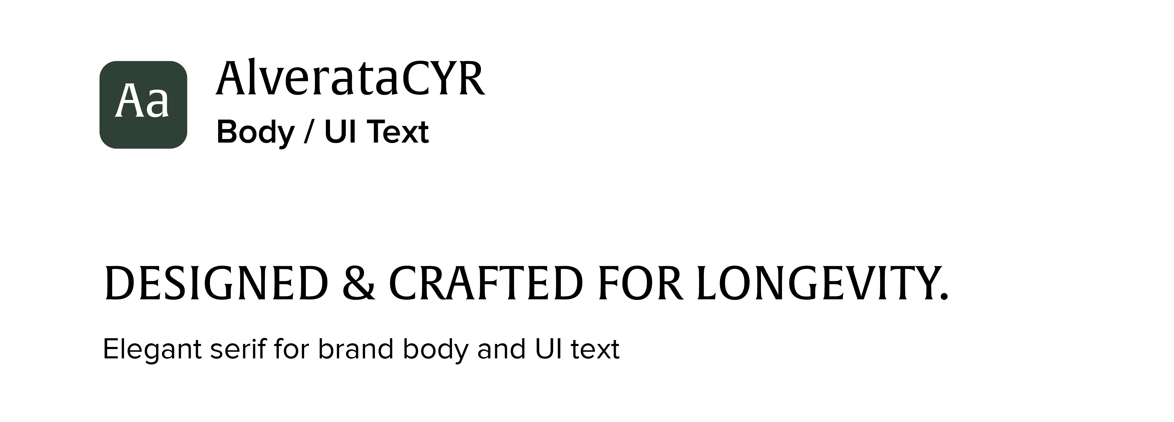 Playfair Display font sample